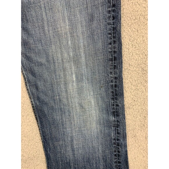 BANANA REPUBLIC Straight Fit 34x34 Distressed Denim Blue Jeans 5 Pockets 2009 - Picture 2 of 12